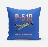 Thumbnail for P-51D Mustang design on blue pillow