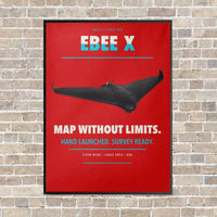 Thumbnail for AgEagle eBee X vertical canvas print - framed - red background