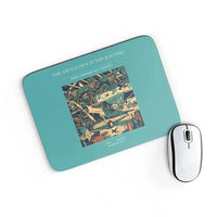 Thumbnail for VINTAGE G4269 - The Swallows In The Rafters - Designed Mouse Pads design on turquoise rectangle