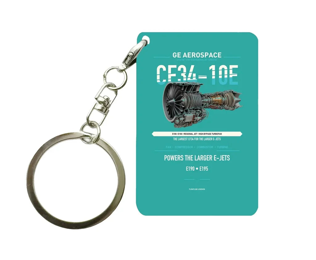 CF34-10E Key Chain design on turquoise key chain