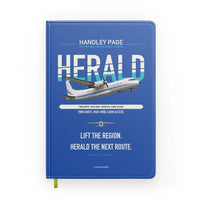 Thumbnail for Handley Page HPR.7 Dart Herald design on blue notebook