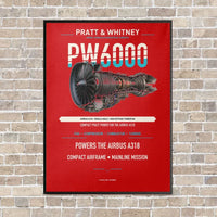 Thumbnail for PW6000 vertical canvas print - framed - red background