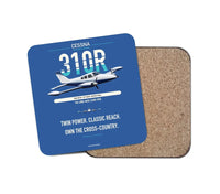 Thumbnail for Cessna 310R design on blue 1 piece coaster