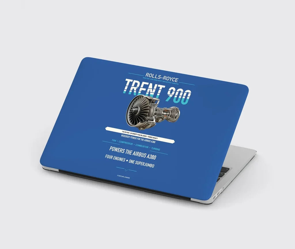 TRENT 900 design on blue MacBook case