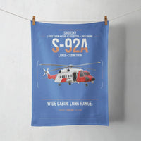 Thumbnail for Sikorsky S-92A design on blue towel