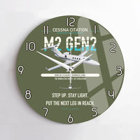 Thumbnail for Cessna Citation M2 Gen2 design on green army no frame wall clock