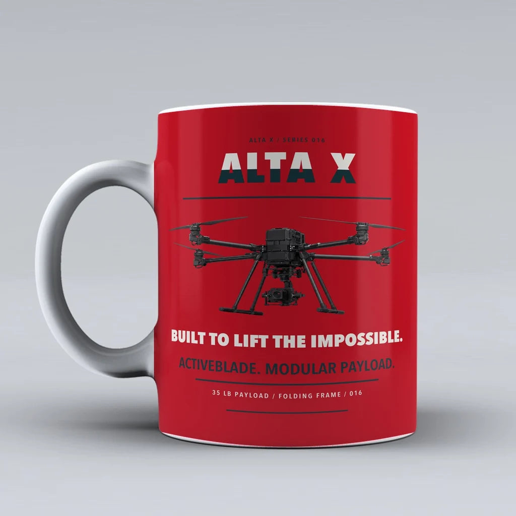 Alta X Mug design on red freefly