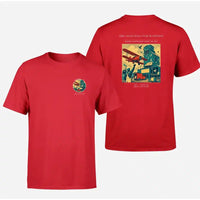 Thumbnail for VINTAGE G4451 - The Grain Elevator Waypoint - Double-Side T-Shirt design on red double side t shirt