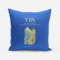 Thumbnail for Brescia Airport (VBS) design on blue pillow