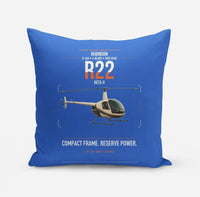 Thumbnail for Robinson R22 Beta II design on blue pillow