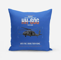 Thumbnail for Sikorsky HH-60G Pave Hawk design on blue pillow