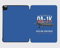 Thumbnail for OA-1K Skyraider II Armed Overwatch design on blue ipad tablet case