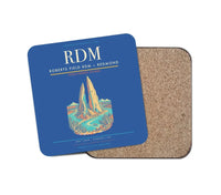 Thumbnail for Roberts Field (RDM) design on blue 1 piece coaster
