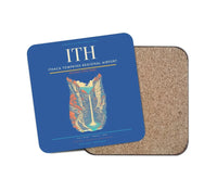 Thumbnail for Ithaca Tompkins Regional Airport (ITH) design on blue 1 piece coaster