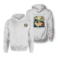 Thumbnail for VINTAGE G4297 - The Navigator's Stars - Double-Side Hoodie design on white double side