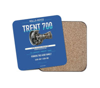 Thumbnail for TRENT 700 design on blue 1 piece coaster