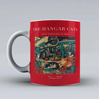 Thumbnail for VINTAGE G4137 - The Hangar Cats - Ceramic Mug design on red