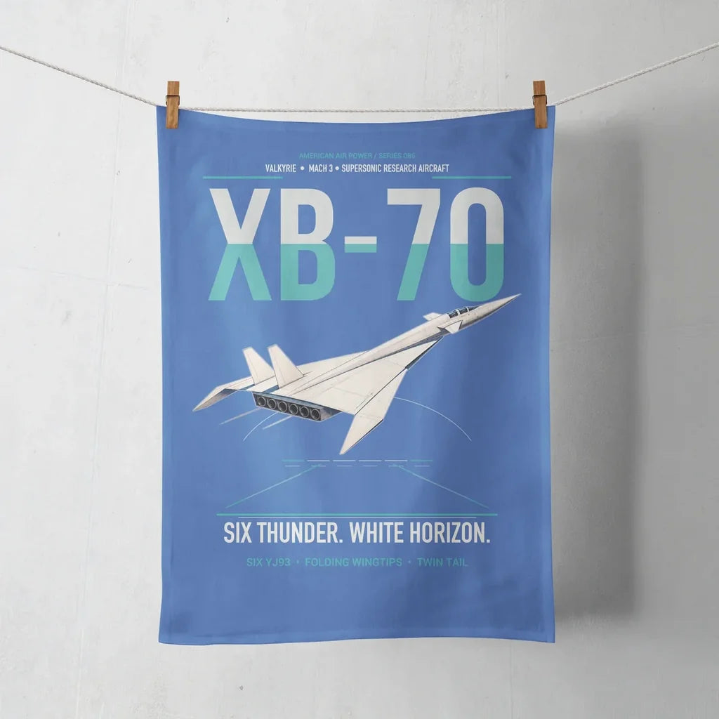 XB-70A Valkyrie design on blue towel