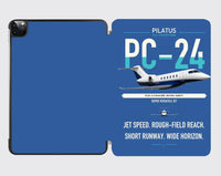 Thumbnail for Pilatus PC-24 design on blue ipad tablet case