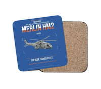 Thumbnail for Leonardo AW101 Merlin HM2 design on blue 1 piece coaster