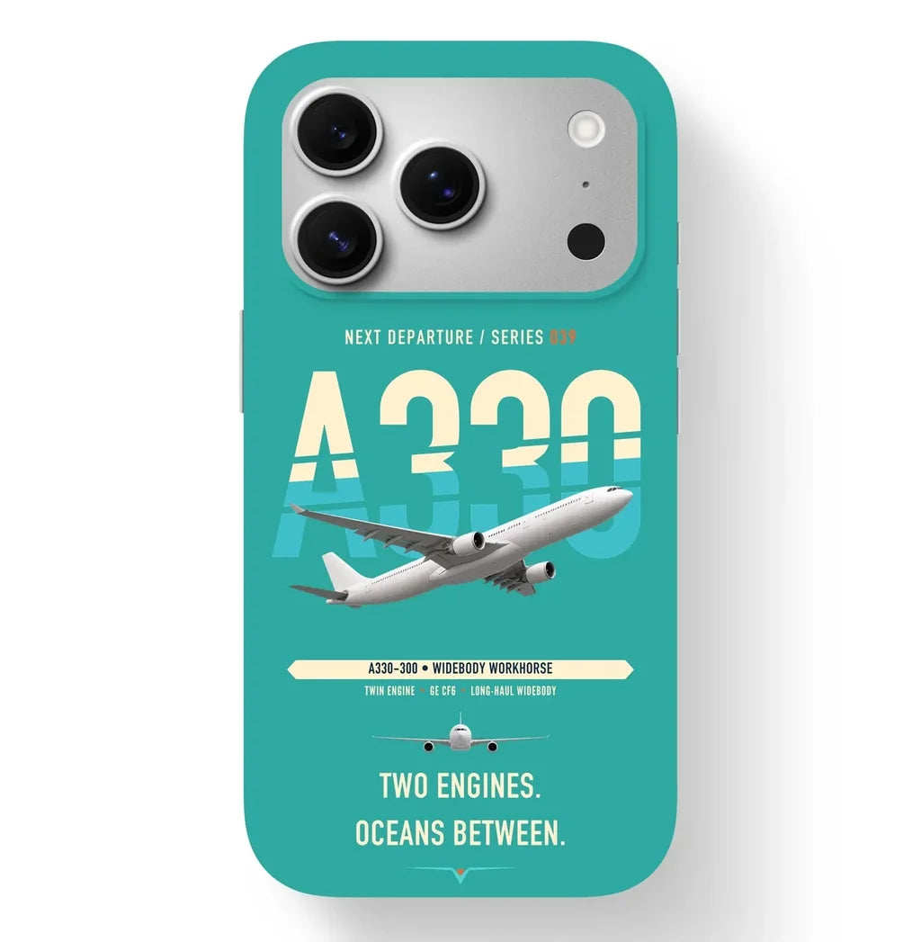 Airbus A330-300 Case design on turquoise iphone case