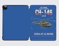 Thumbnail for Bell Canada CH-146 Griffon design on blue ipad tablet case