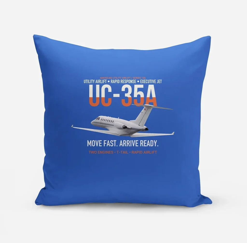 UC-35A Citation Ultra Rapid Utility Airlift design on blue pillow
