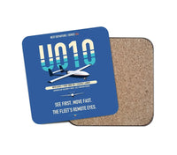 Thumbnail for Airbus U010 Aliaca Fixed-wing design on blue 1 piece coaster
