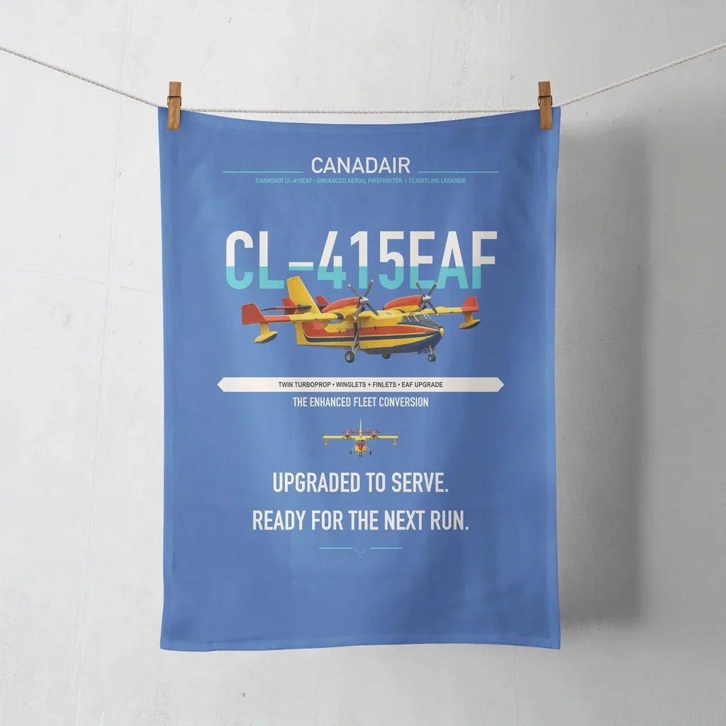 Canadair CL-415EAF design on blue towel