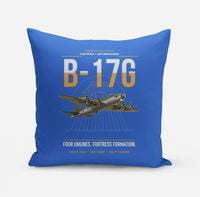 Thumbnail for B-17G Flying Fortress design on blue pillow