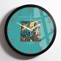 Thumbnail for VINTAGE G4173 - The Apprentice's First Solo Fix - Designed Wall Clocks design on turquoise framed