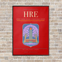 Thumbnail for Robert Gabriel Mugabe International Airport HRE vertical canvas print - framed - red background