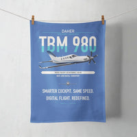 Thumbnail for Daher TBM 980 design on blue towel
