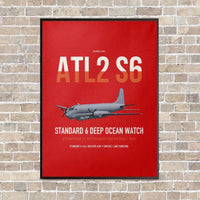Thumbnail for Atlantique 2 Standard 6 vertical canvas print - framed - red background