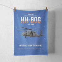 Thumbnail for Sikorsky HH-60G Pave Hawk design on blue towel
