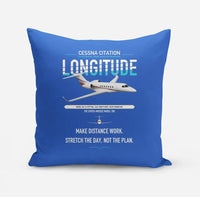 Thumbnail for Cessna Citation Longitude design on blue pillow