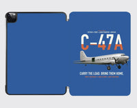 Thumbnail for C-47A Skytrain design on blue ipad tablet case