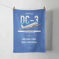 Thumbnail for Douglas DC-3 design on blue towel