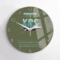 Thumbnail for Bombardier Global Express XRS design on green army no frame wall clock