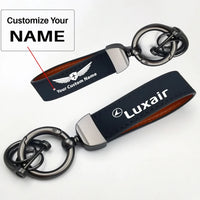 Thumbnail for Luxair Horseshoe Buckle key chain, Navy Blue + Name