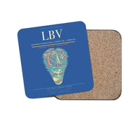 Thumbnail for Leon-Mba International Airport (LBV) design on blue 1 piece coaster