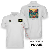 Thumbnail for VINTAGE G4193 - The River Bar Landing - Double-Side Polo T-Shirt design on white+name