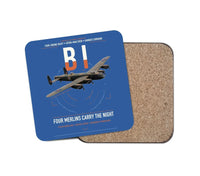 Thumbnail for Avro Lancaster B I design on blue 1 piece coaster