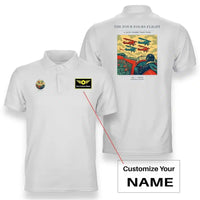 Thumbnail for VINTAGE G4444 - The Four Fours Flight - Double-Side Polo T-Shirt design on white+name