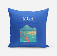 Thumbnail for Augusto C. Sandino International Airport (MGA) design on blue pillow