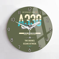 Thumbnail for Airbus A330-300 design on green army no frame wall clock
