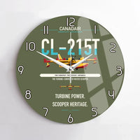 Thumbnail for Canadair CL-215T design on green army no frame wall clock