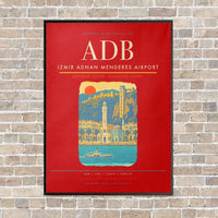 Thumbnail for Izmir Adnan Menderes Airport ADB - Canvas Framed - Red