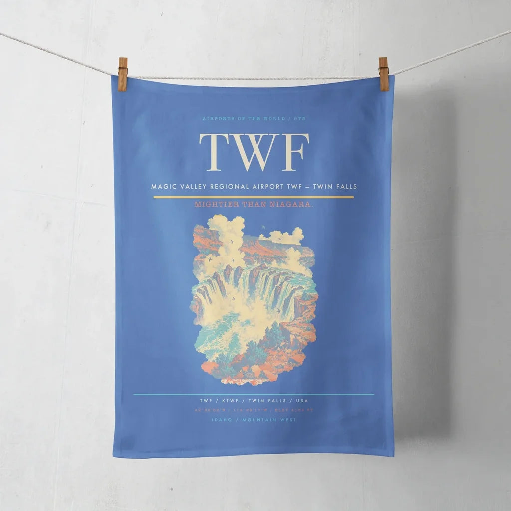 Magic Valley Regional Airport (TWF) design on blue towel