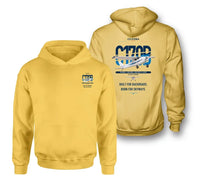 Thumbnail for Cessna 170B design on yellow double-side hoodie, double-side print